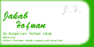 jakab hofman business card
